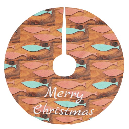 Drie vispatronen Thunder_Cove Kerstboom Rok (Voorkant)