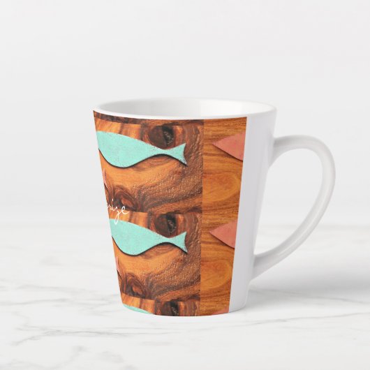 Drie vispatronen Thunder_Cove Latte Mok (Rechts)