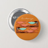 Drie vispatronen Thunder_Cove Ronde Button 5,7 Cm (Voorkant /achterkant)