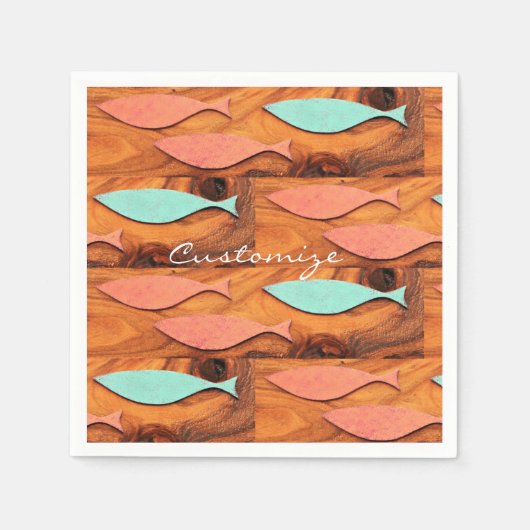 Drie vispatronen Thunder_Cove Servet (Voorkant)
