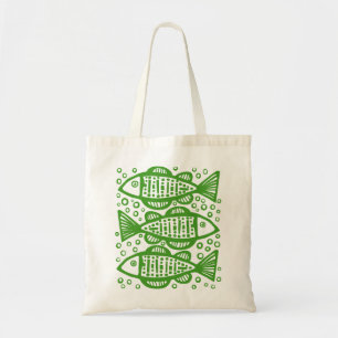 Drie vissen - Avocado Green Tote Bag