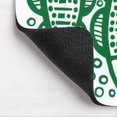 Drie Vissen - Bosgroen Muismat (Hoek)