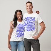 Drie vissen - Electric Blue T-shirt (Unisex)