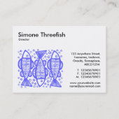 Drie vissen - Electric Blue Visitekaartje (Achterkant)