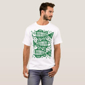Drie vissen - Forest Green T-shirt (Voorkant volledig)