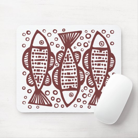 Drie vissen muismat (Met muis)