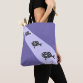 Drie vissen op Lavender Blue Tote Bag (Dichtbij)