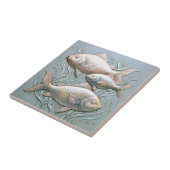 Drie Vissen Opalescent Bas-reliëf D1221 Tegeltje (Zijkant)