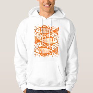 Drie vissen — Oranje Hoodie