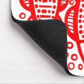 Drie vissen - rood muismat (Hoek)