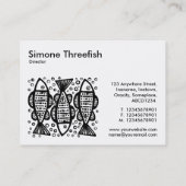 Drie vissen - wit visitekaartje (Achterkant)