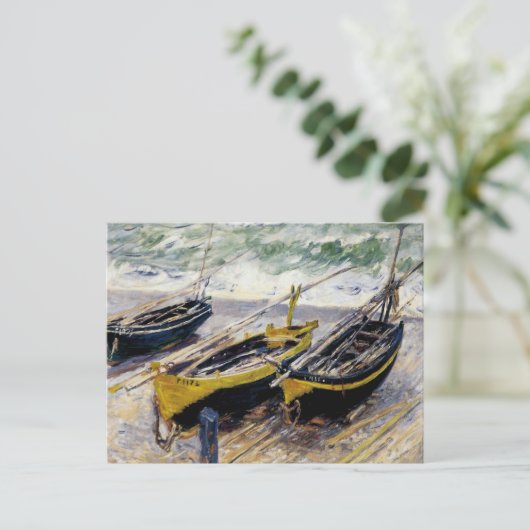 Drie Vissende boten Briefkaart (Staand voorkant)