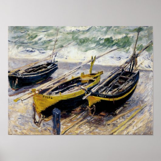 Drie Vissende boten Poster (Voorkant)