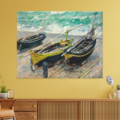 Drie Vissende boten van Claude Monet Canvas Afdruk (Insitu (Woonkamer))