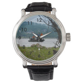 Drie vissers op tafel horloge