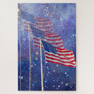 Drie vlaggen Puzzle Legpuzzel