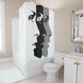 Drie vlakken douchegordijn (In situ)