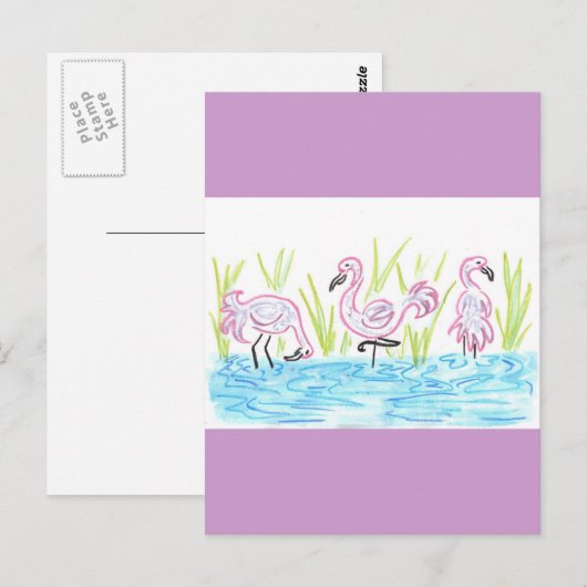 Drie vlamingen briefkaart (Voorkant / Achterkant)