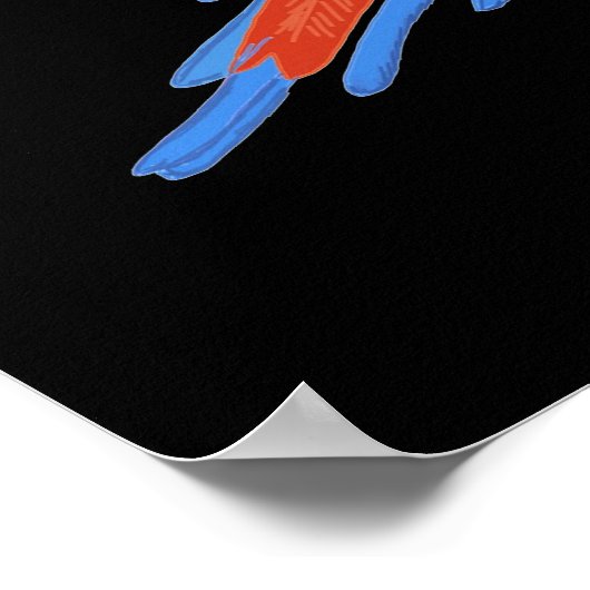 Drie vliegende Macaws Handtekening Poster (Hoek)