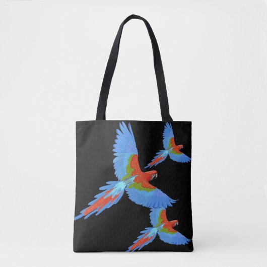 Drie vliegende Macaws Tote Bag (Voorkant)