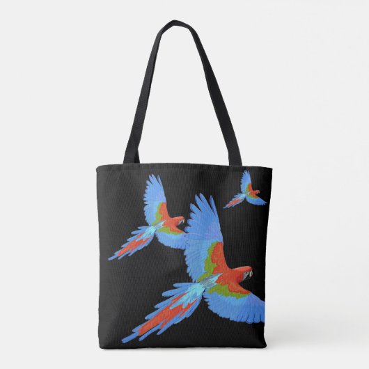 Drie vliegende Macaws Tote Bag (Achterkant)