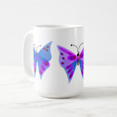 Drie vlinders koffiemok (Voorkant links)