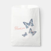 Drie vlinders tekening dank u bruiloft gunst bedankzakje (Voorkant)