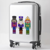 Drie voedingskrakers | Kerstdecor Sticker (Koffer)