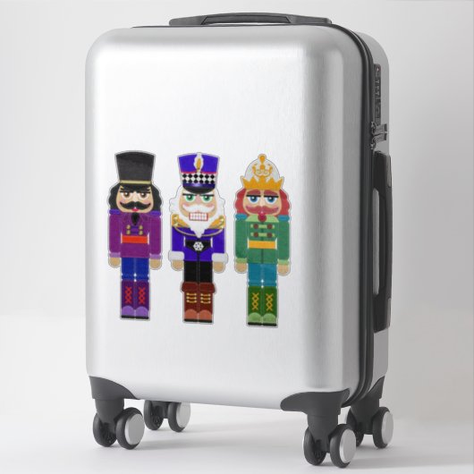 Drie voedingskrakers | Kerstdecor Sticker (Koffer)