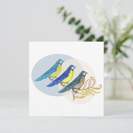 Drie vogels (Staand voorkant)