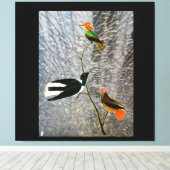 Drie Vogels Canvas Afdruk (Insitu (Houten vloer))