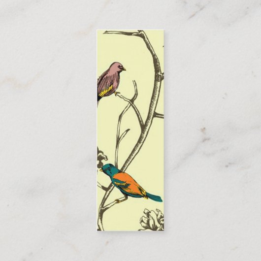 Drie vogels die over Visitekaartjes praten (Achterkant)