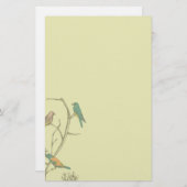 Drie vogels die spreken ~ Stationery/Letterhead Briefpapier (Voorkant / Achterkant)