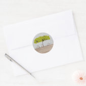 Drie vogels in de regen ronde sticker (Envelop)