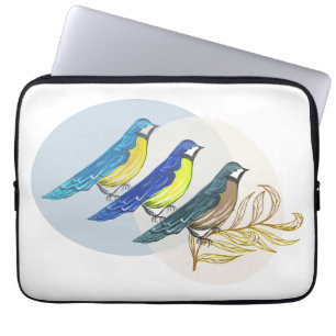 Drie vogels laptop sleeve