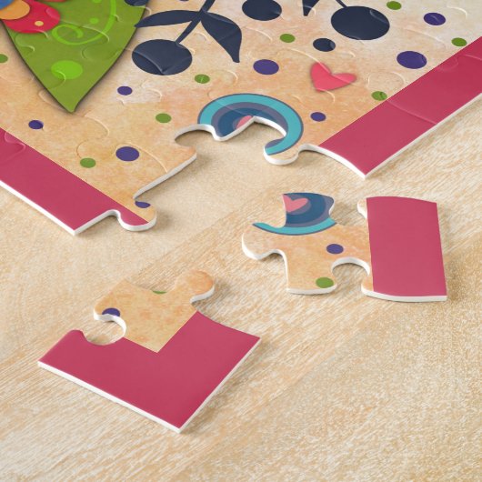 Drie Vogels Leuk Schattige Abonnee Collab Legpuzzel (Zijkant)