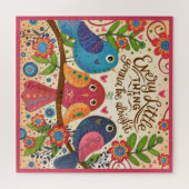 Drie Vogels Leuk Schattige Abonnee Collab Legpuzzel (Horizontaal)