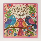 Drie Vogels Leuk Schattige Abonnee Collab Legpuzzel (Verticaal)