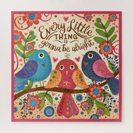 Drie Vogels Leuk Schattige Abonnee Collab Legpuzzel (Verticaal)