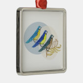 Drie vogels metalen ornament (Rechts)