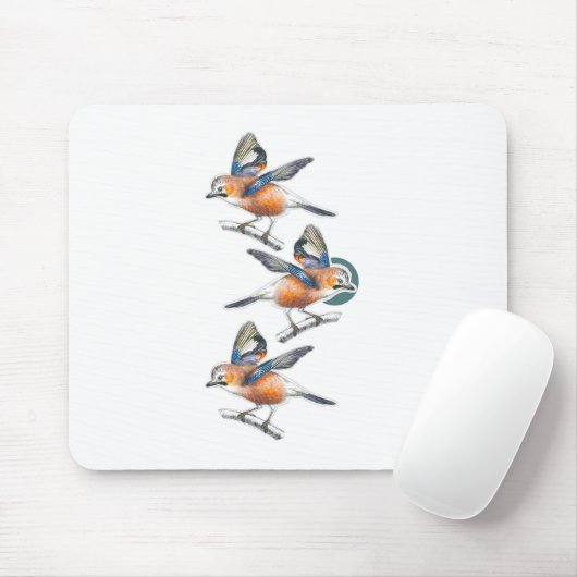 Drie vogels muismat (Met muis)