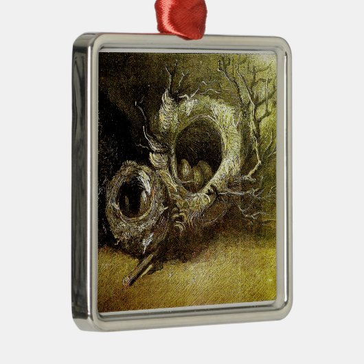 Drie vogels Nests Van Gogh Fine Art Metalen Ornament (Rechts)