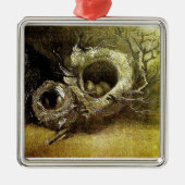 Drie vogels Nests Van Gogh Fine Art Metalen Ornament (Voorkant)