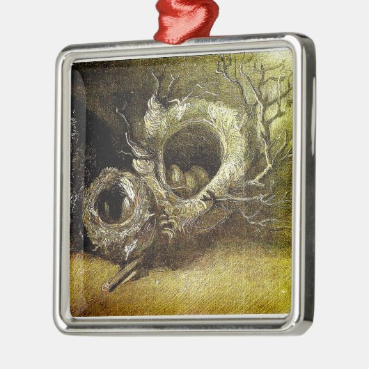 Drie vogels Nests Van Gogh Fine Art Metalen Ornament (Links)