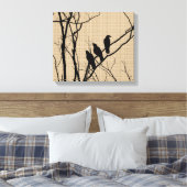 Drie vogels op Canvas (Insitu (Slaapkamer))