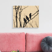 Drie vogels op Canvas (Insitu (Woonkamer))