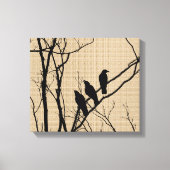 Drie vogels op Canvas Afdruk (Voorkant)