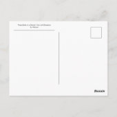 Drie vogels op een filiaal, een met bloesems briefkaart (Achterkant)