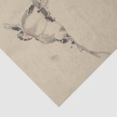 Drie vogels op een filiaal, een met bloesems tissuepapier (Detail)