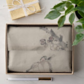 Drie vogels op een filiaal, een met bloesems tissuepapier (Geschenk)